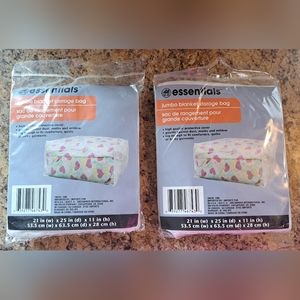 Essentials jumbo blanket storage bags (set of 2)
